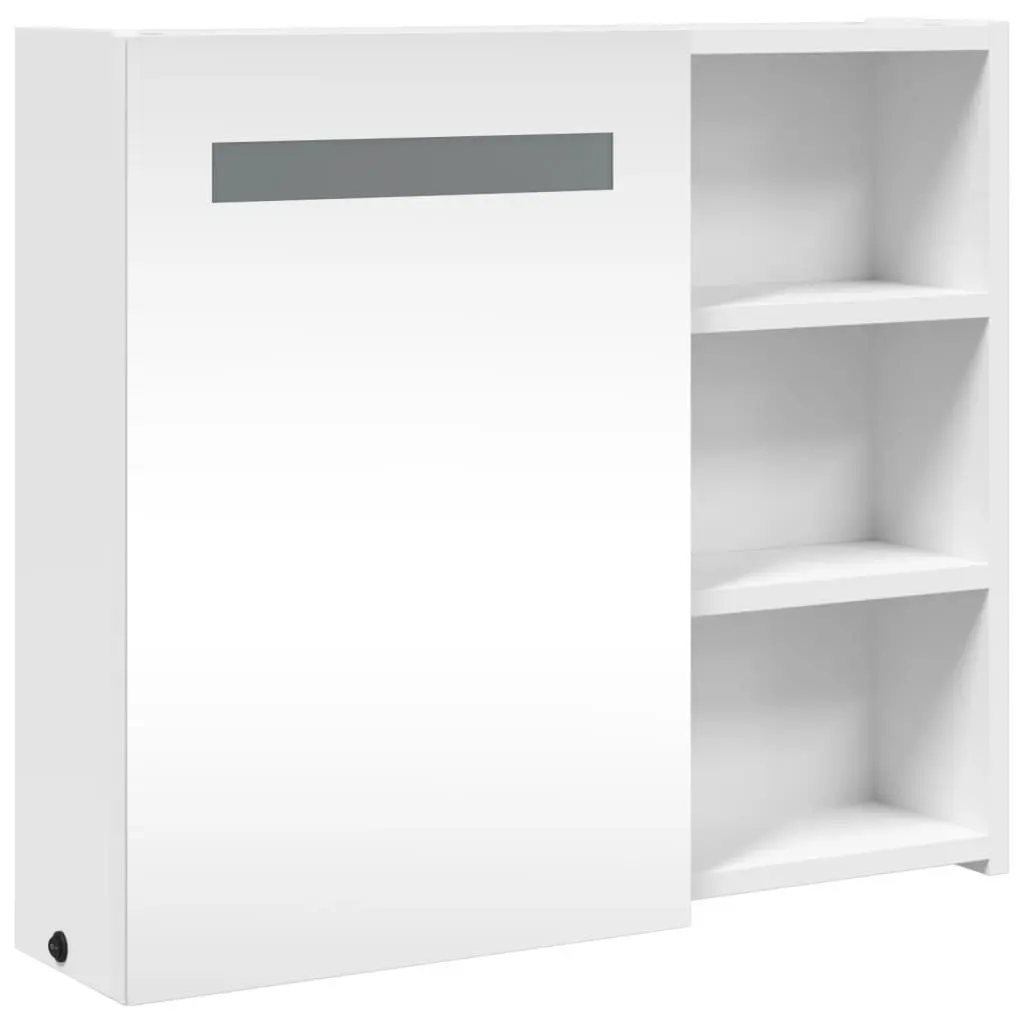 Wall-Mounted Bathroom Mirror Cabinet with LED Light