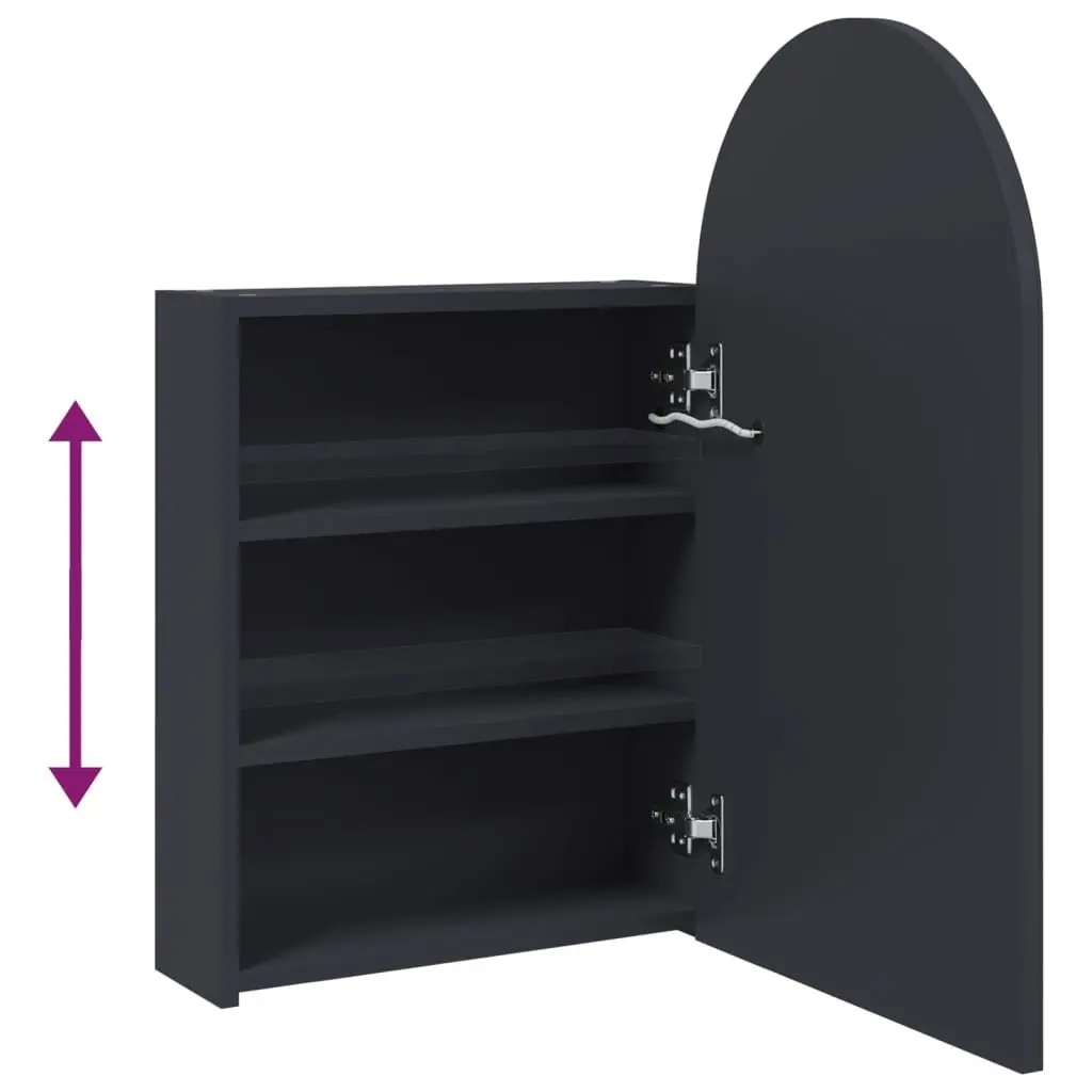 Arched Bathroom Mirror Cabinet with LED Light