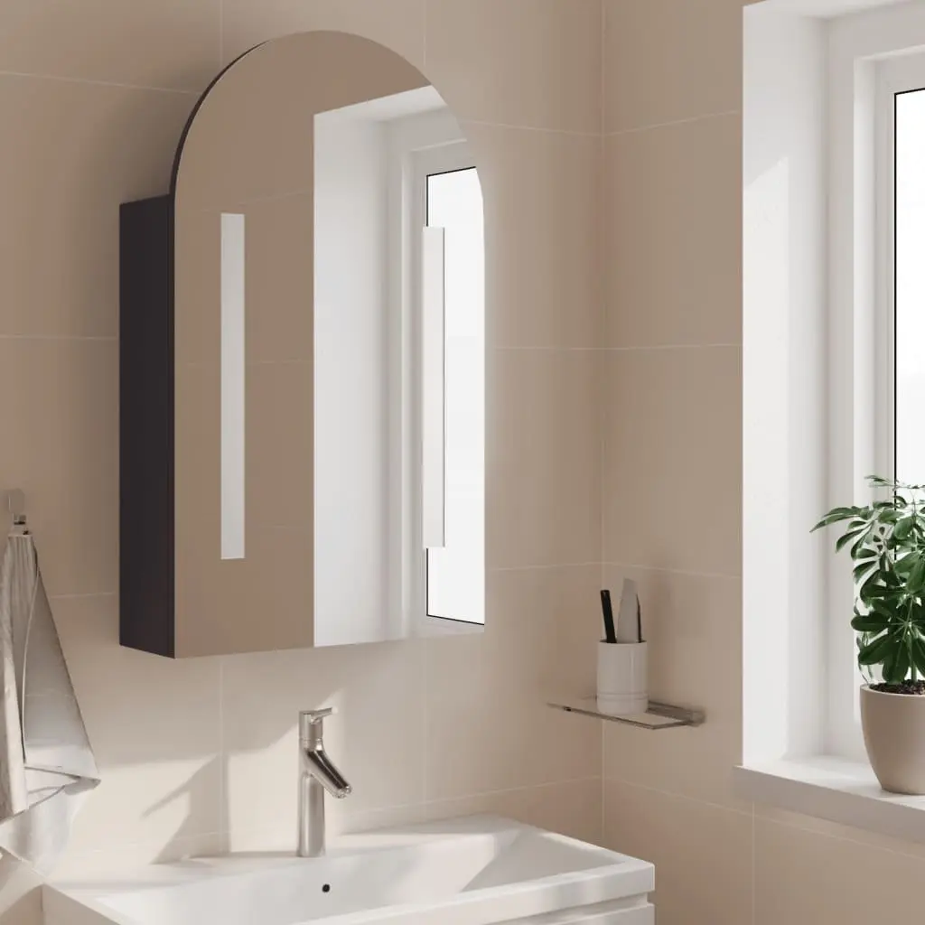 Arched Bathroom Mirror Cabinet with LED Light