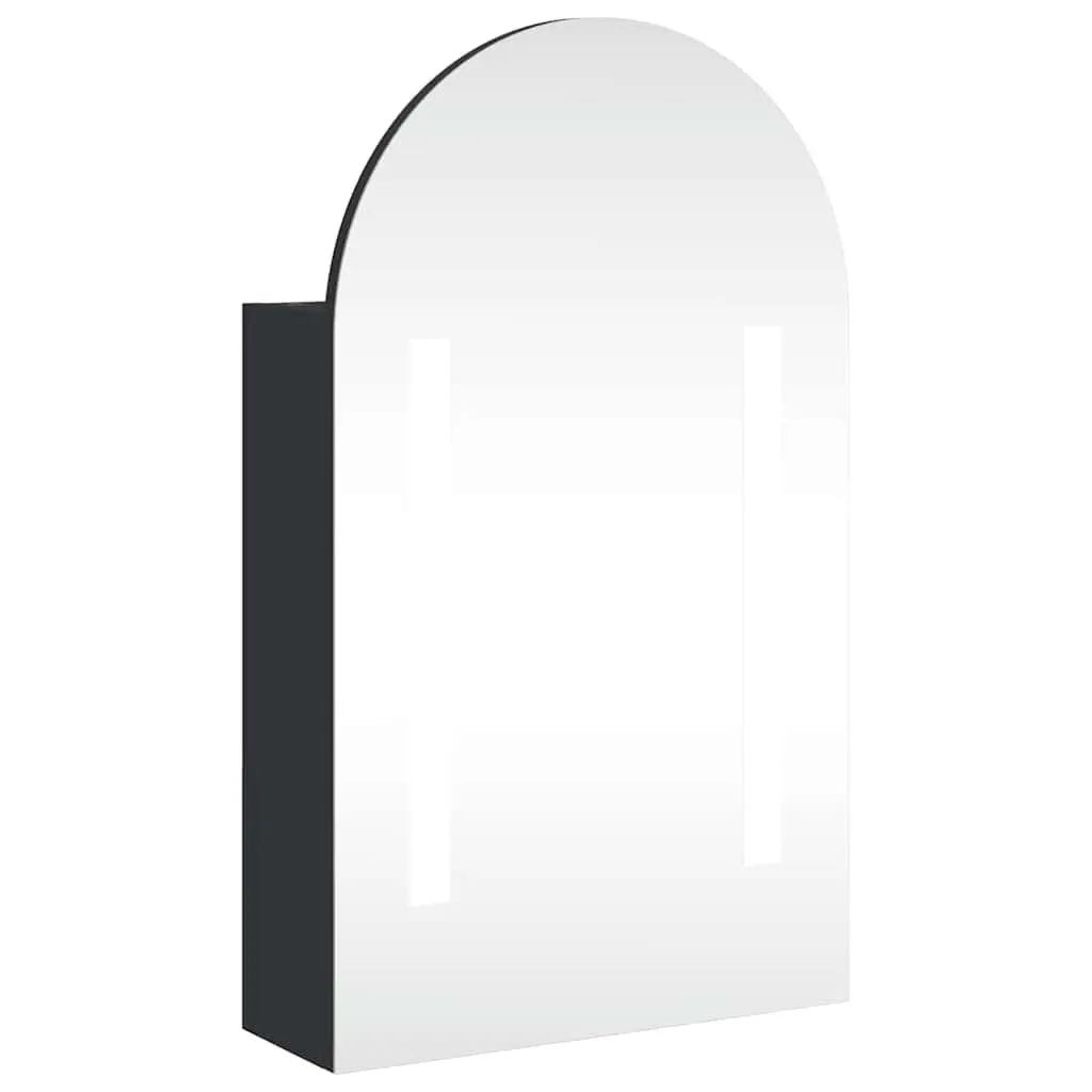 Black Bathroom Mirror Cabinet with LED Light