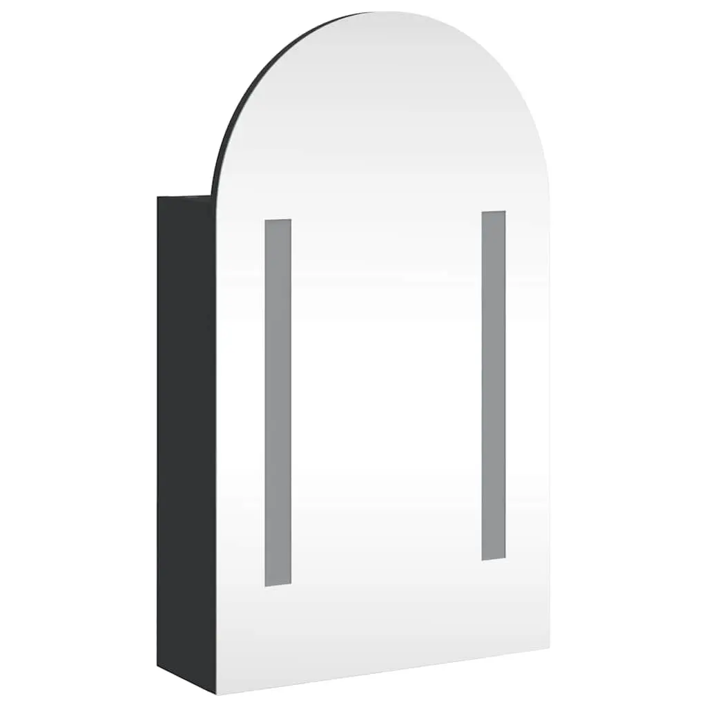 Black Bathroom Mirror Cabinet with LED Light