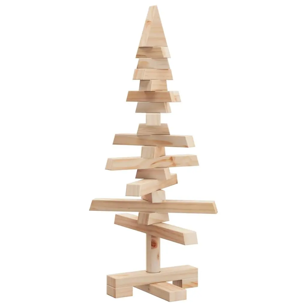 60cm Solid Pine Wooden Christmas Tree Decoration