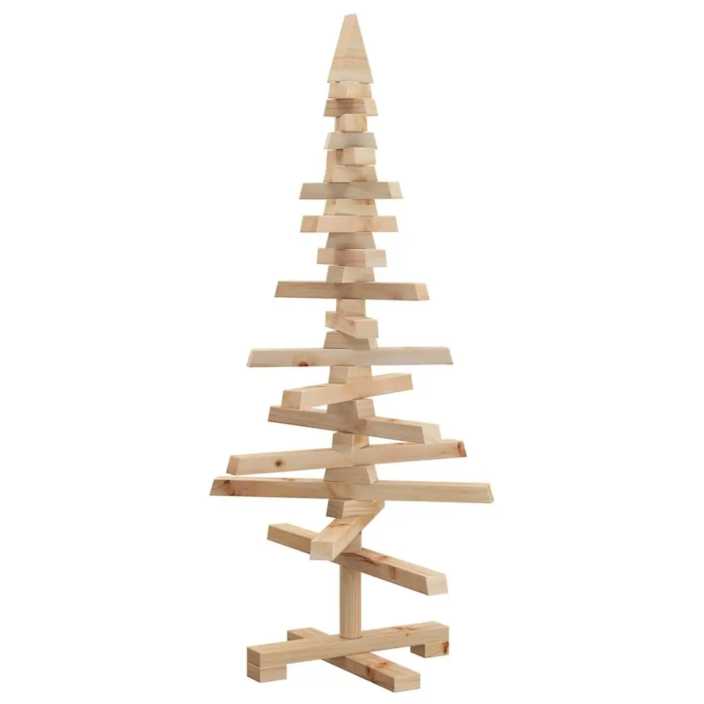 Solid Pine Wood Christmas Tree Decoration 90cm