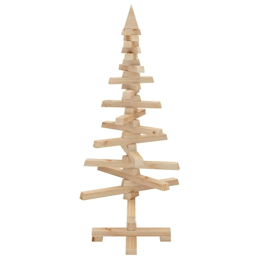 Solid Pine Wood Christmas Tree Decoration 90cm