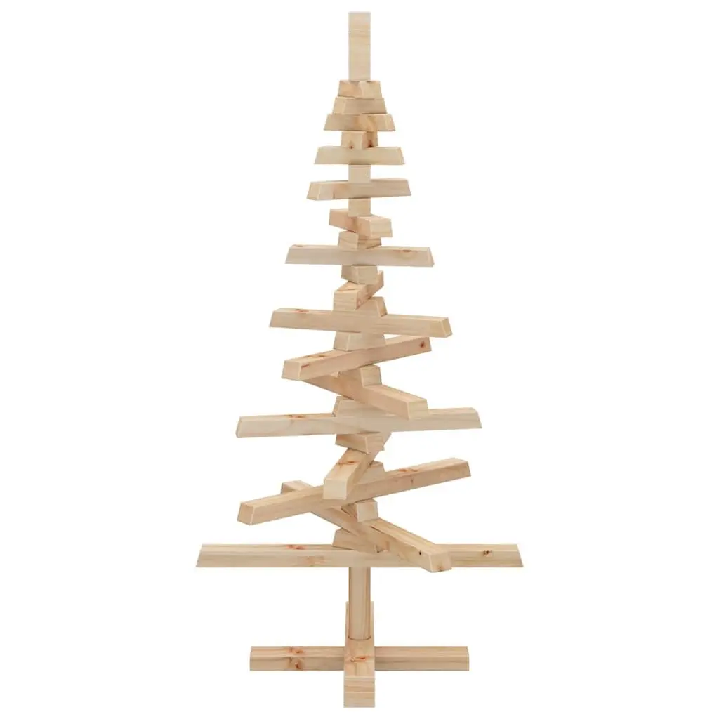 Solid Pine Wood Christmas Tree Decoration 90cm