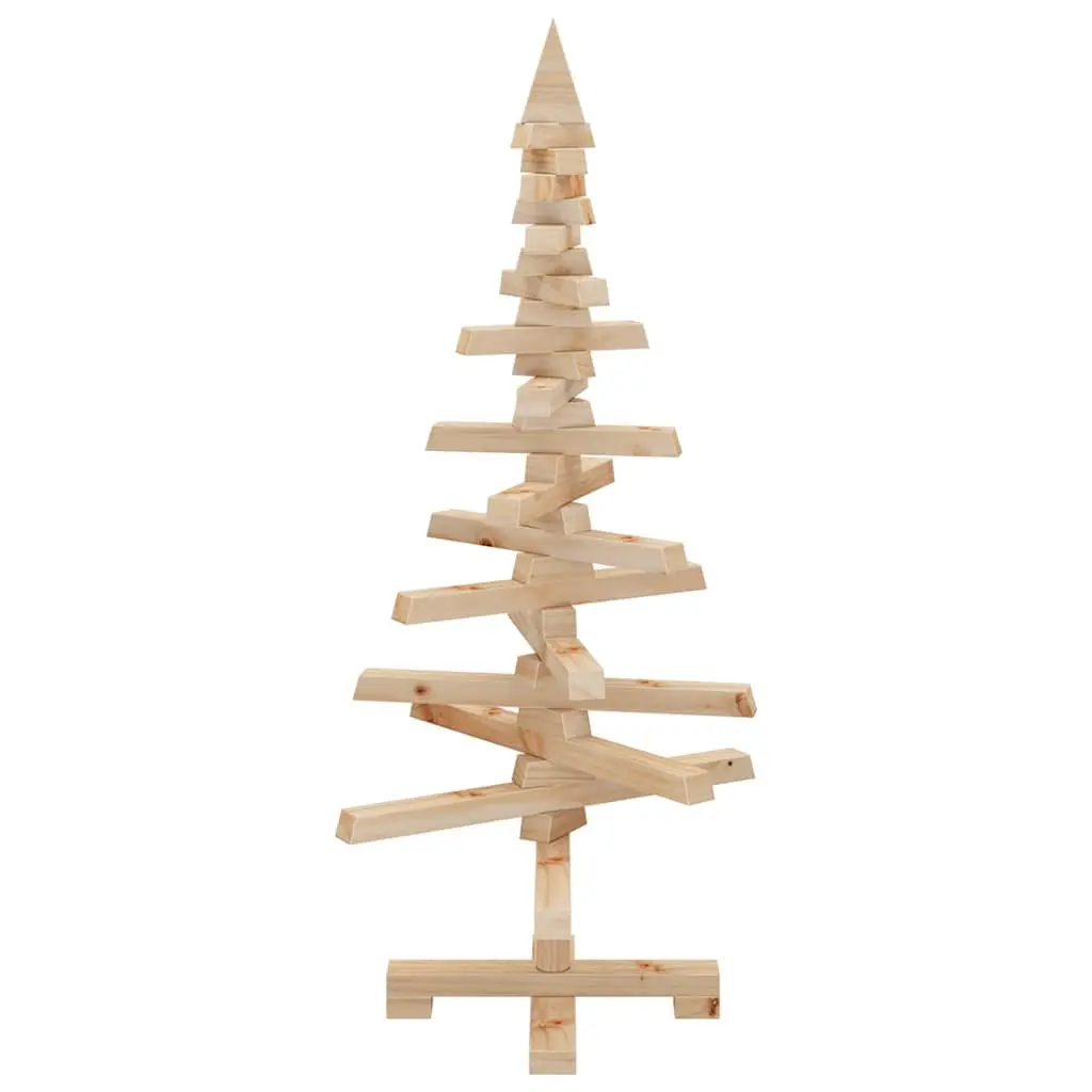 Solid Pine Wood Christmas Tree Decoration 90cm