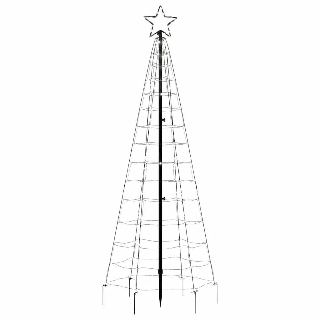 LED Christmas Tree with Spikes 220 Cold White Lights