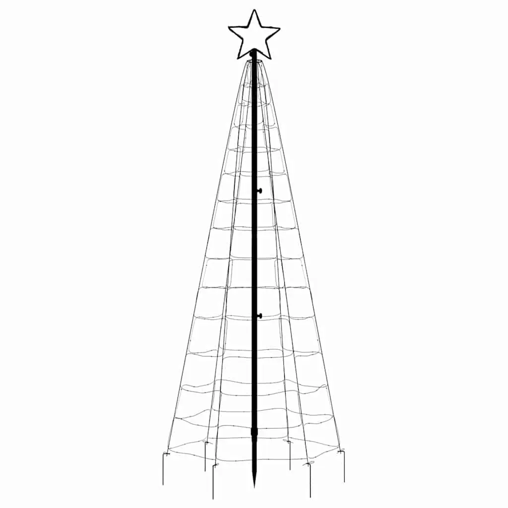 LED Christmas Tree with Spikes 220 Cold White Lights
