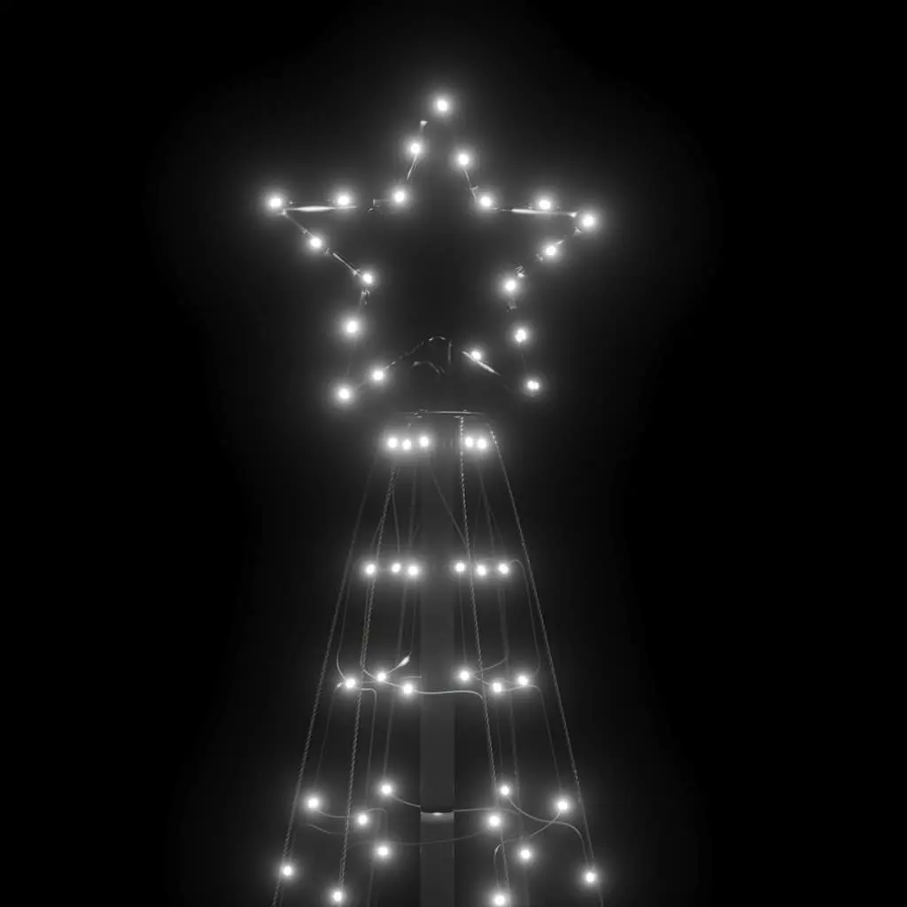LED Christmas Tree with Spikes 220 Cold White Lights