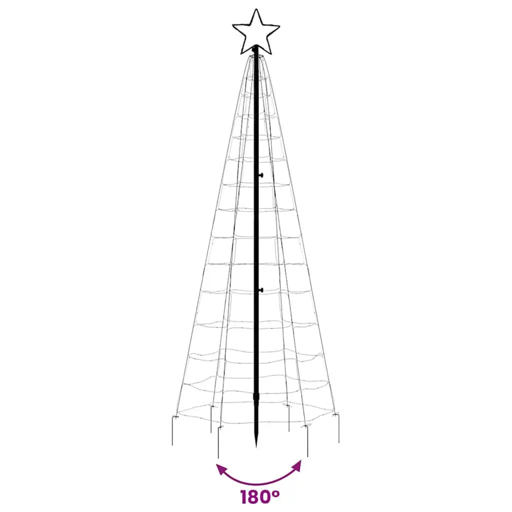 LED Christmas Tree with Spikes 220 Cold White Lights