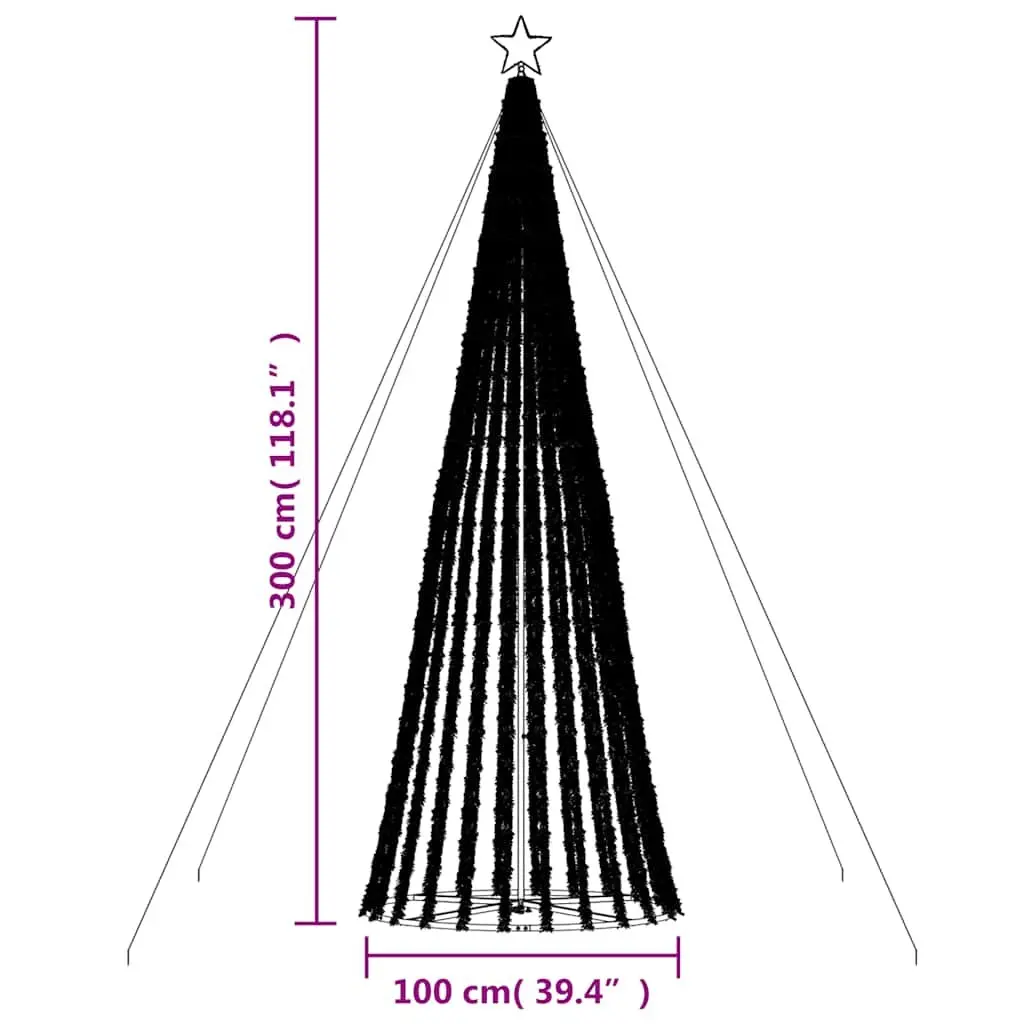 300cm LED Christmas Tree with 688 Warm White Lights