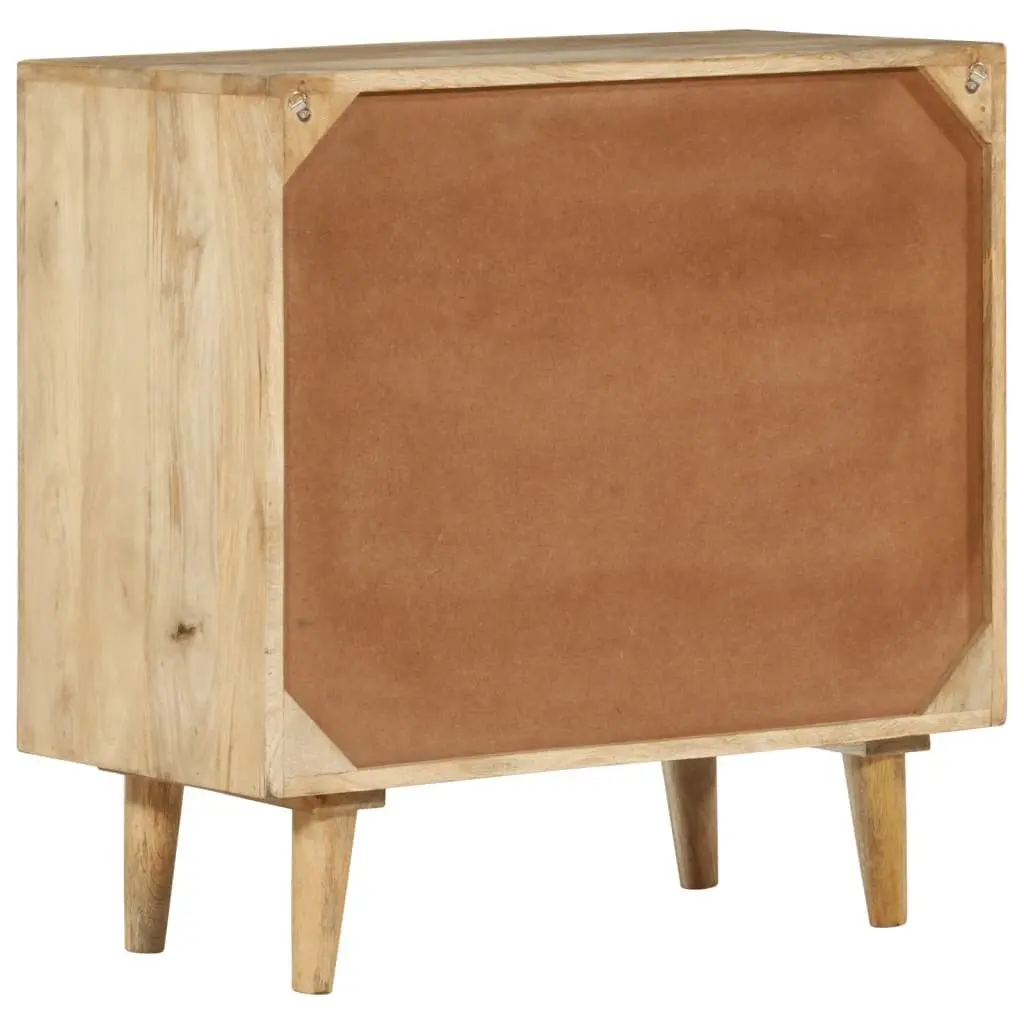 Drawer Cabinet Solid Wood Mango Brown 3 Drawers Storage Chest