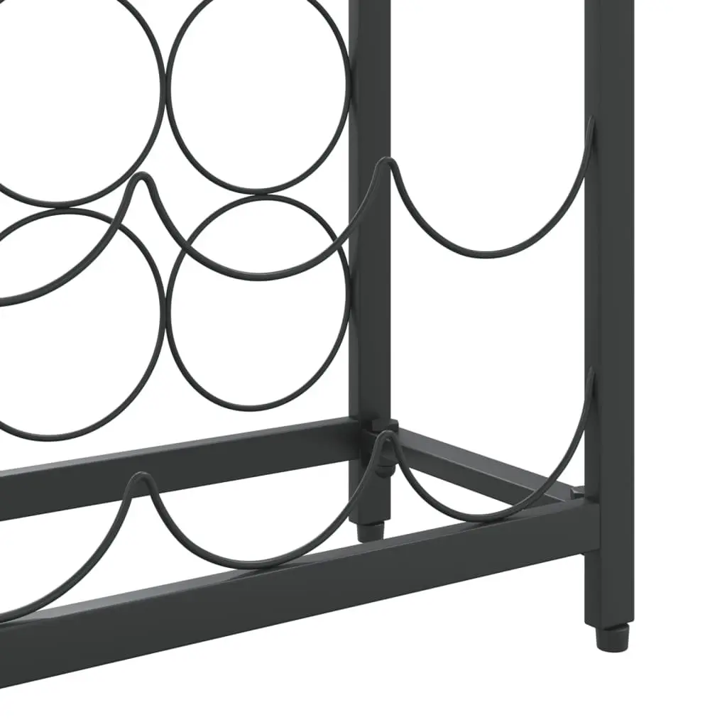 Black Wrought Iron Wine Rack for 27 Bottles