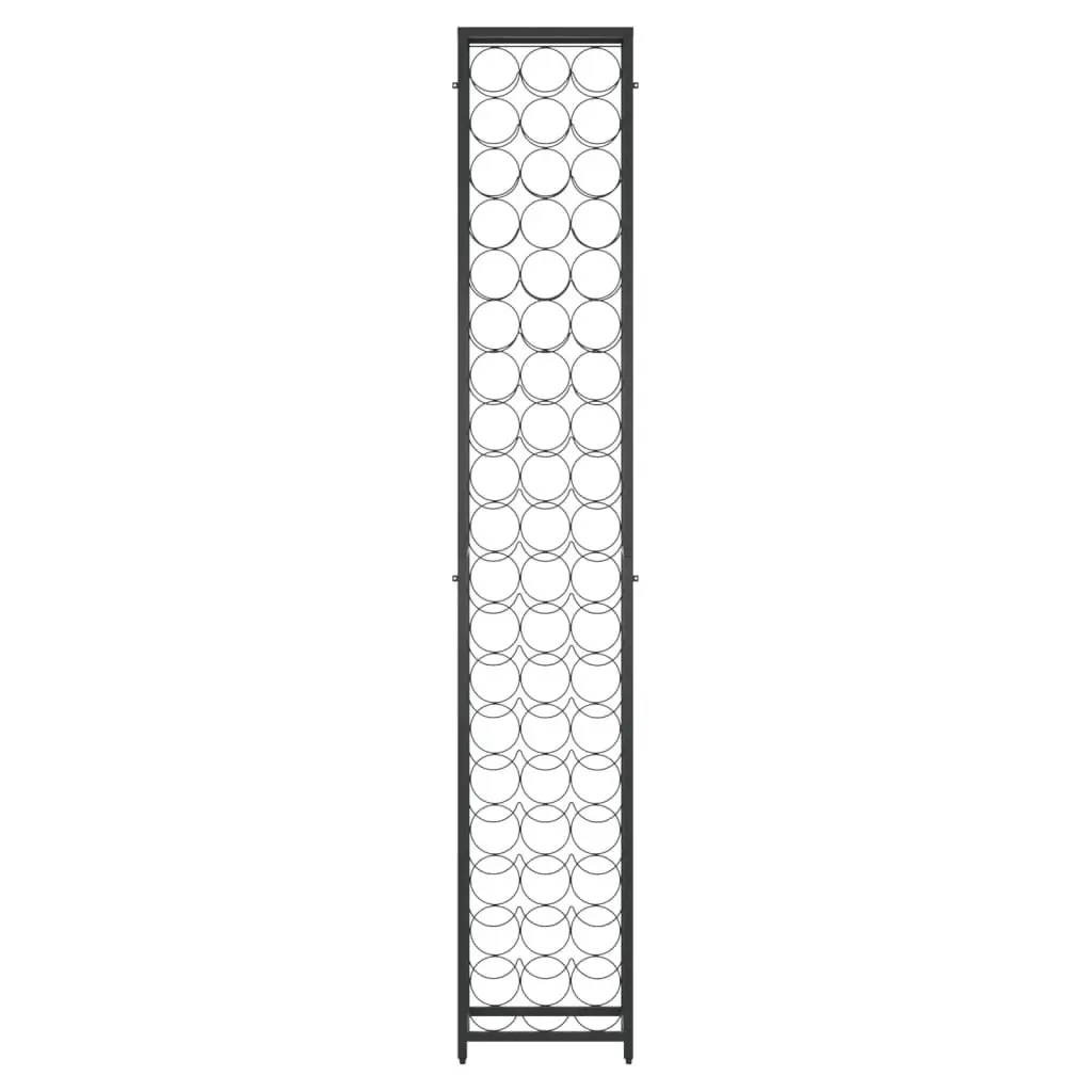 Black Wrought Iron Wine Rack for 57 Bottles