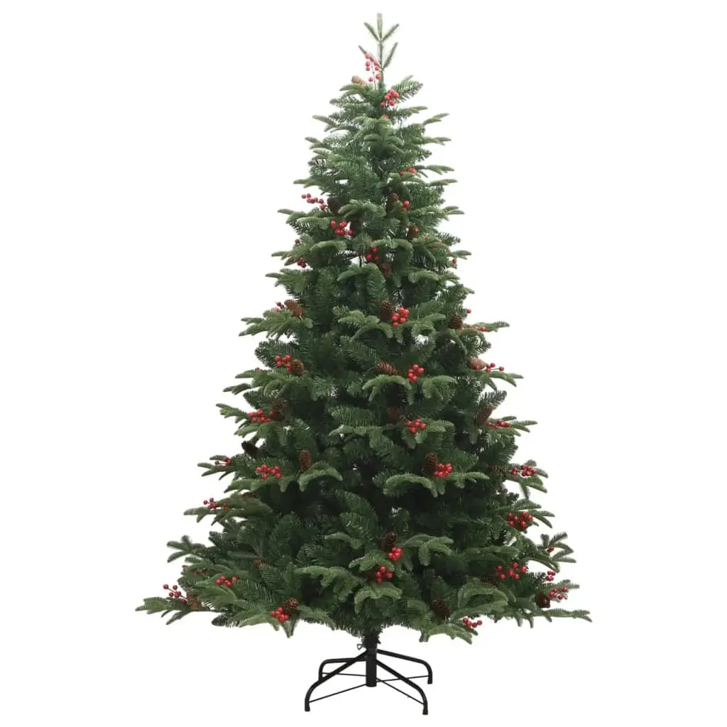 180cm Green Artificial Christmas Tree with Cones