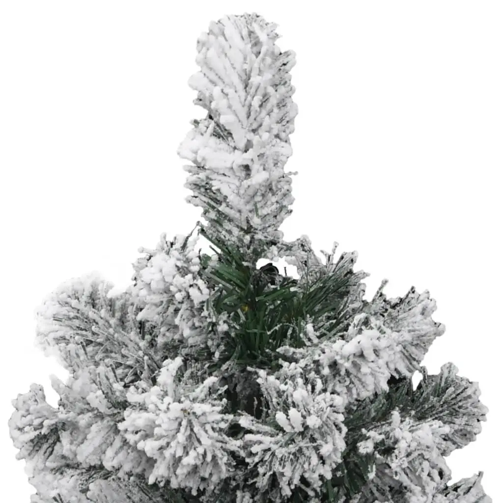 120cm White Flocked Christmas Tree with Hinged Branches