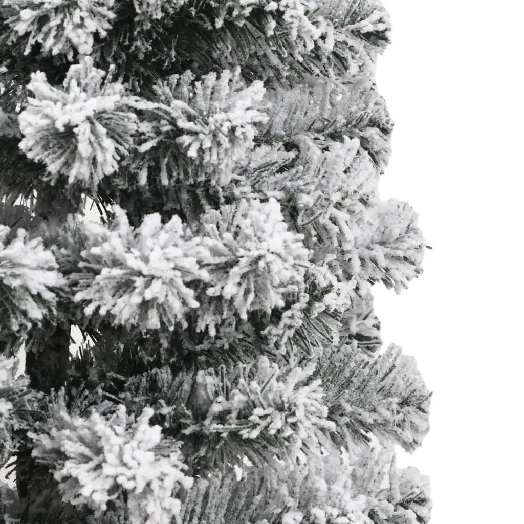 120cm White Flocked Christmas Tree with Hinged Branches