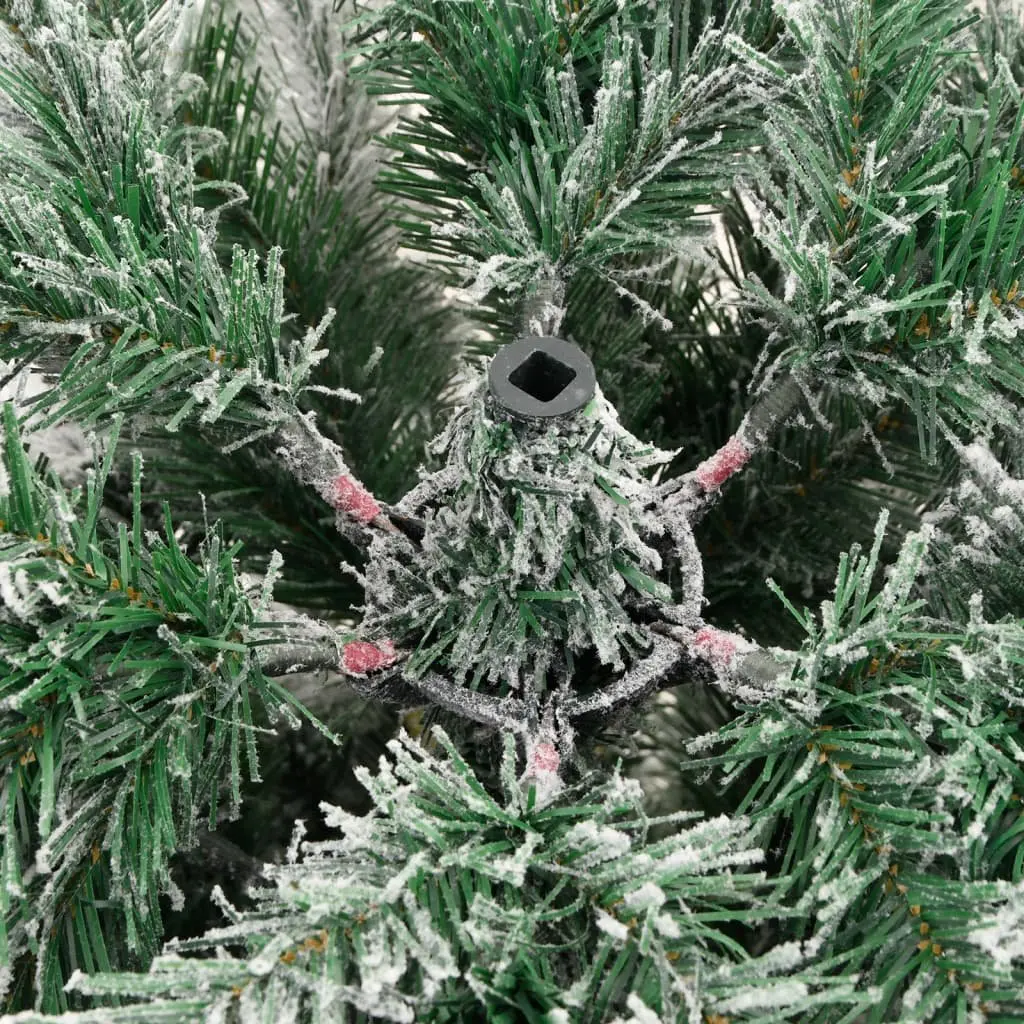 120cm White Flocked Christmas Tree with Hinged Branches