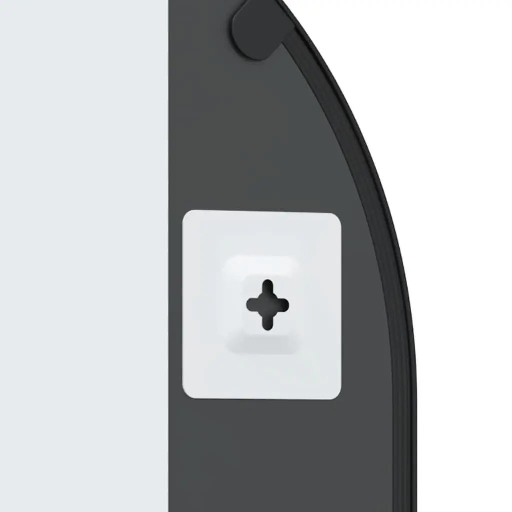 Arch Wall Mirror in Black with Iron Frame