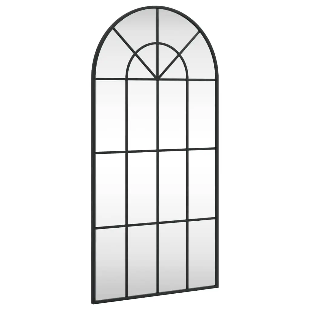 Wall Mirror Iron Frame 50x100 cm Black Minimalist Home Decor