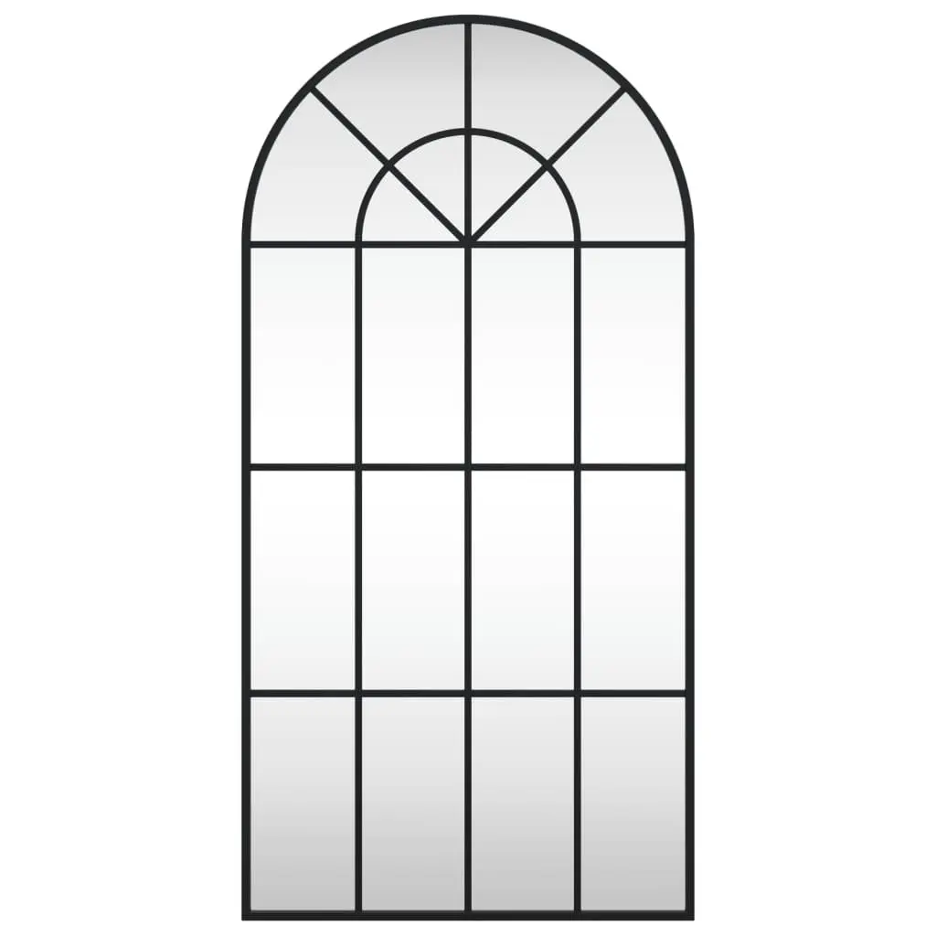 Wall Mirror Iron Frame 50x100 cm Black Minimalist Home Decor