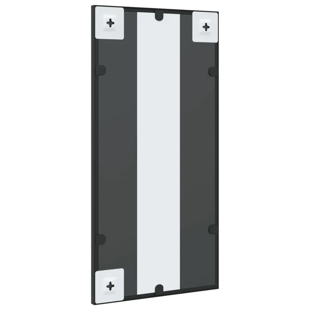 Black Rectangle Wall Mirror 30x60 cm Iron Frame