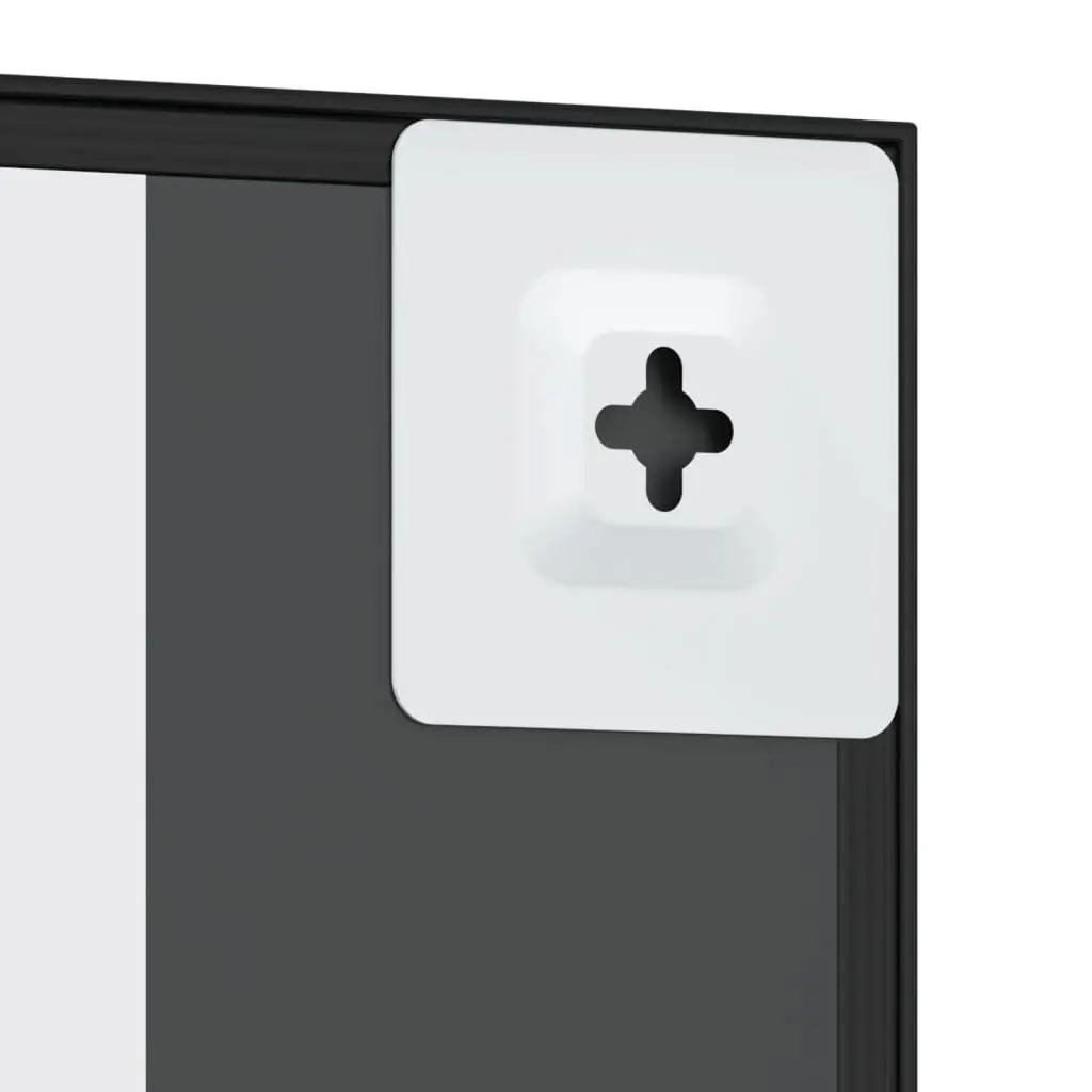Black Rectangle Wall Mirror 30x60 cm Iron Frame