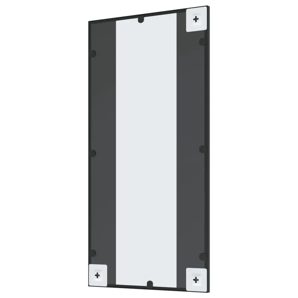 Black Rectangle Wall Mirror 40x80cm with Iron Frame