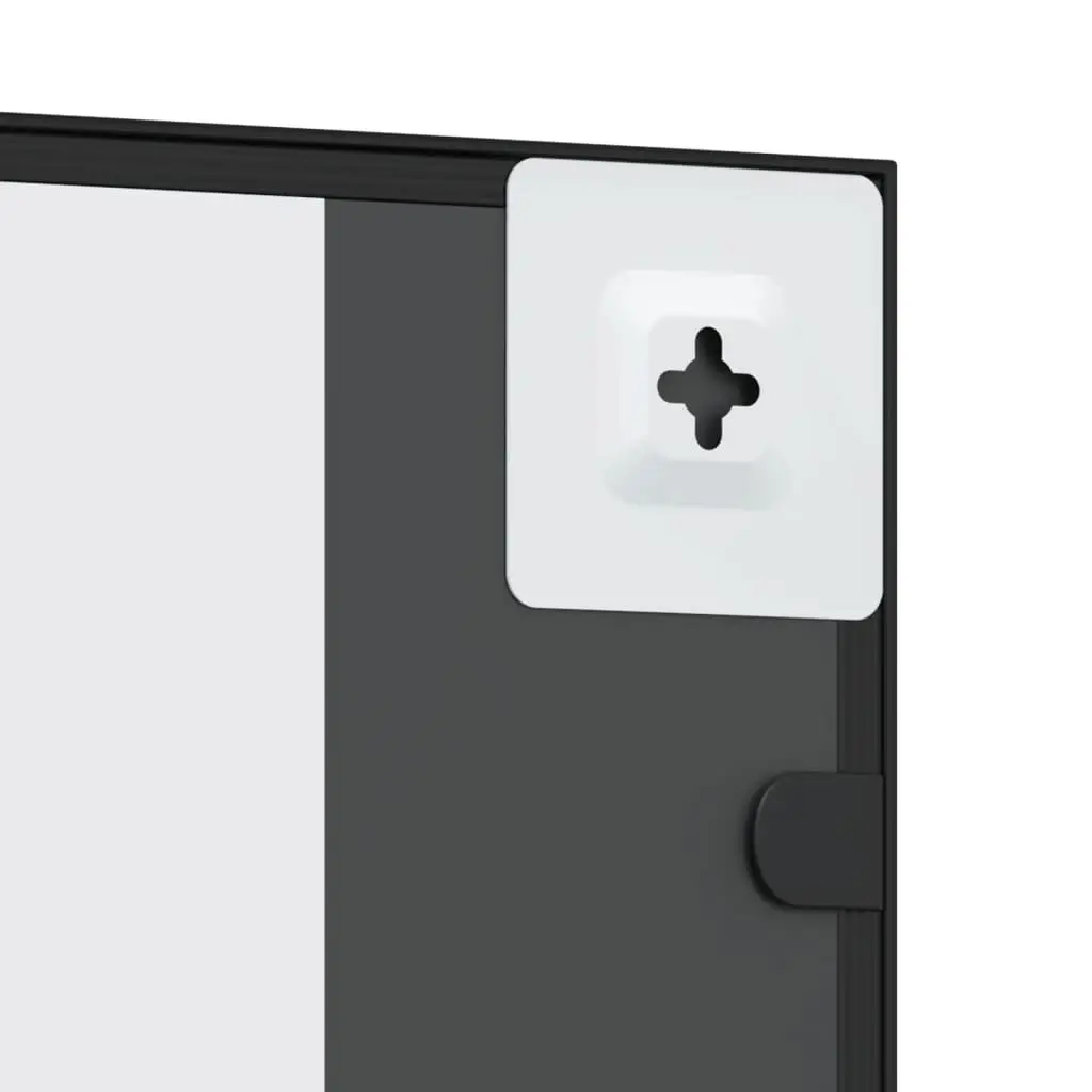 Black Rectangle Wall Mirror 40x80cm with Iron Frame