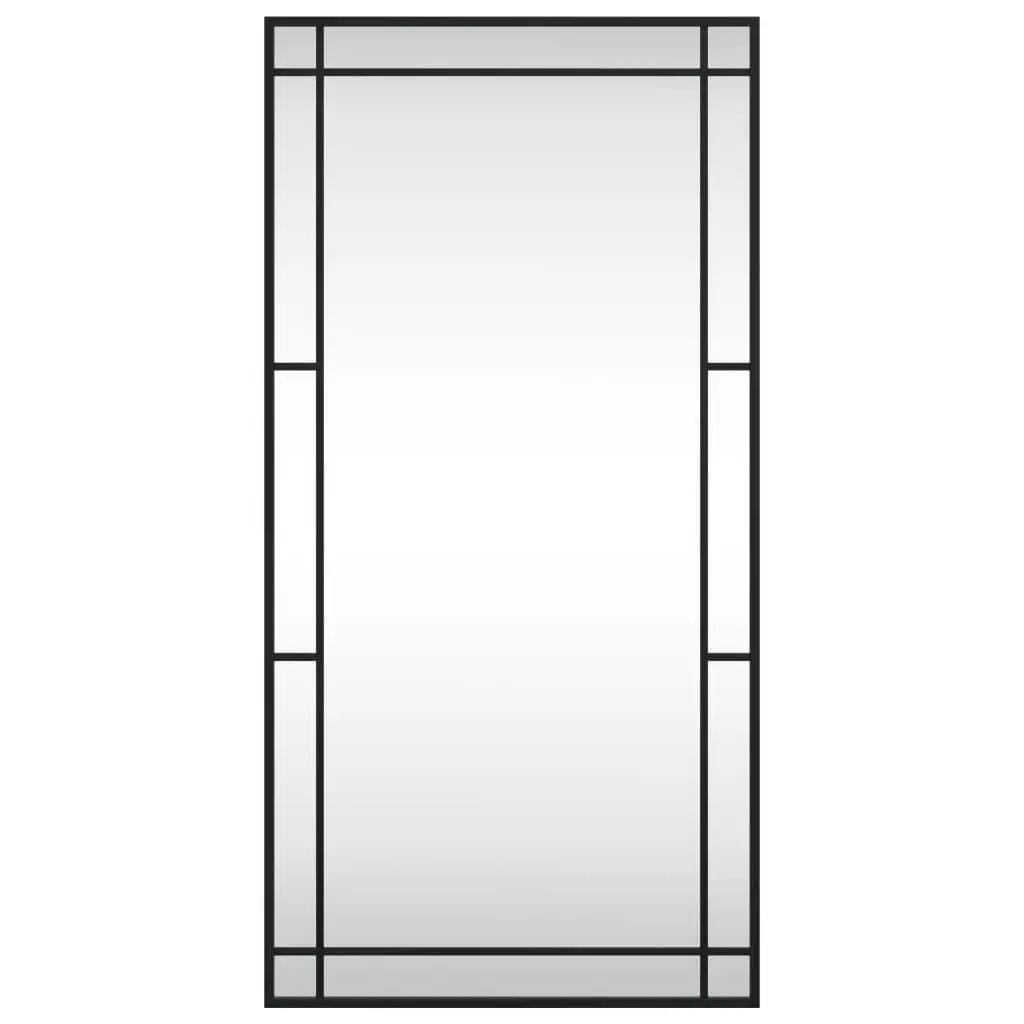Rectangle Black Wall Mirror 50x100 cm with Iron Frame