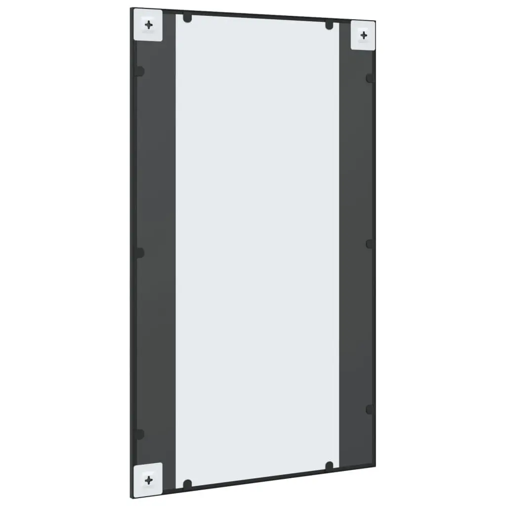 Wall Mirror Rectangle Black 60x100 cm Iron Frame Minimalist Home Decor Hanging