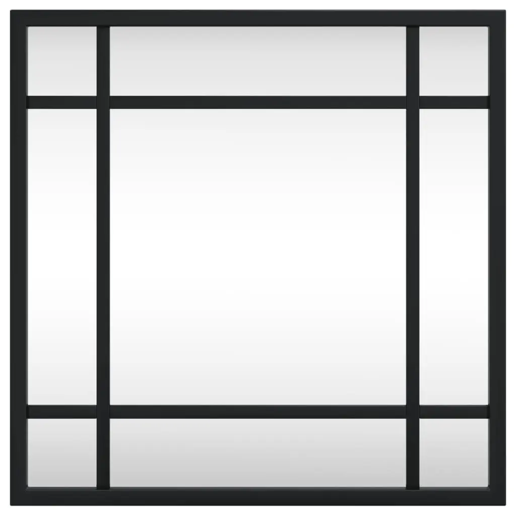 Square Wall Mirror Black 30x30 cm Minimalist Home Decor Hanging Bathroom Bedroom