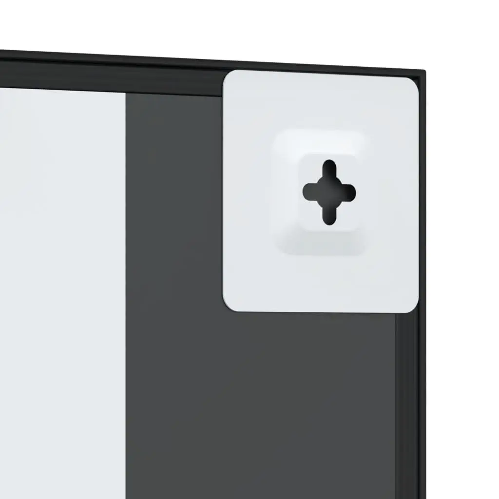 Square Wall Mirror Black 30x30 cm Minimalist Home Decor Hanging Bathroom Bedroom