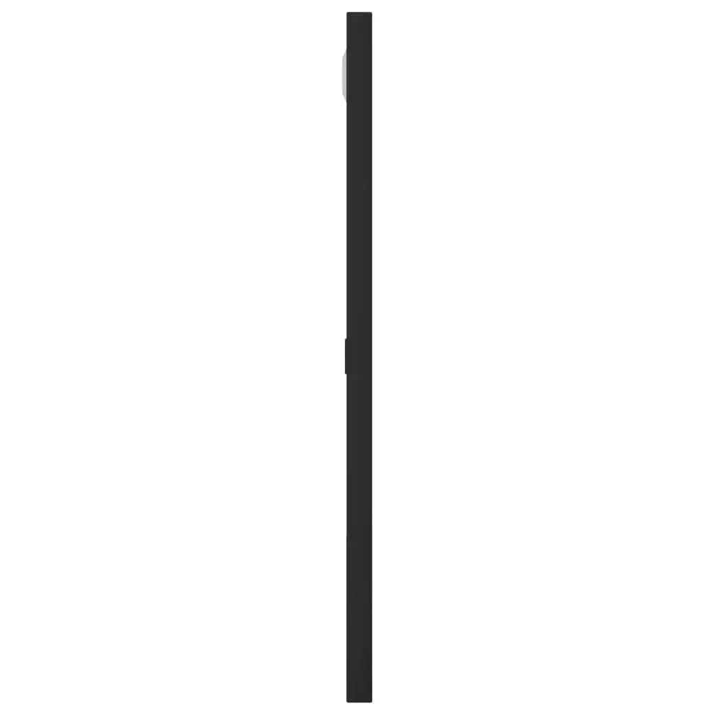 Black Square Wall Mirror 40x40 cm Iron Frame for Home