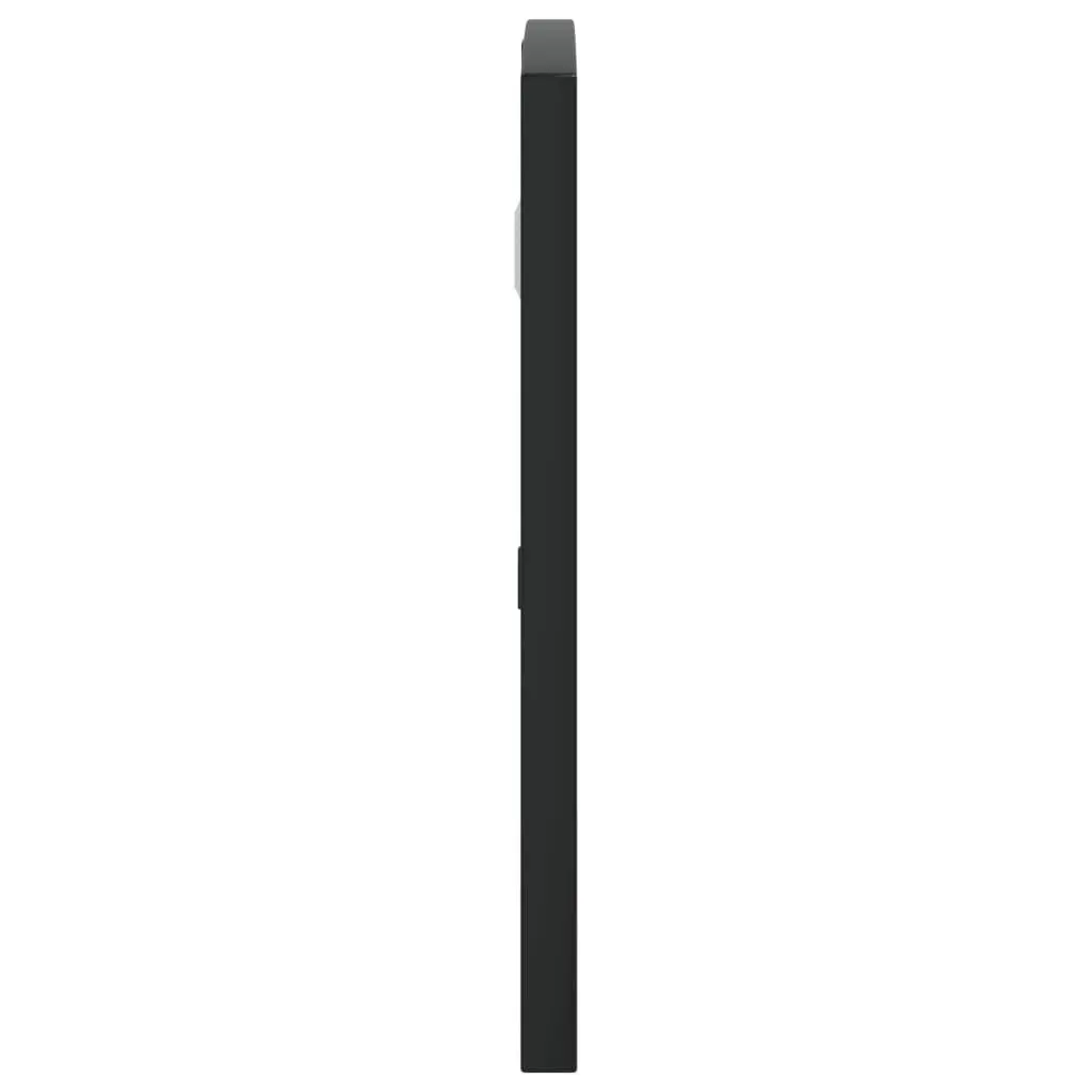 Wall Mirror Iron Frame 60x30 cm Black Minimalist