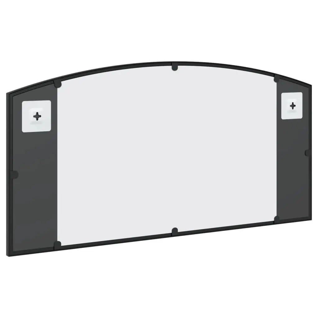 Black Wall Mirror 80x40 cm with Iron Frame