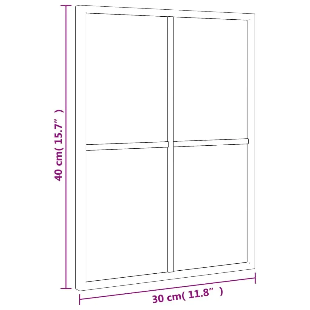 Rectangle Black Wall Mirror 30x40 cm with Durable Frame