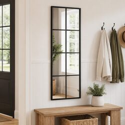 Black Rectangle Wall Mirror 30x80cm for Modern Spaces