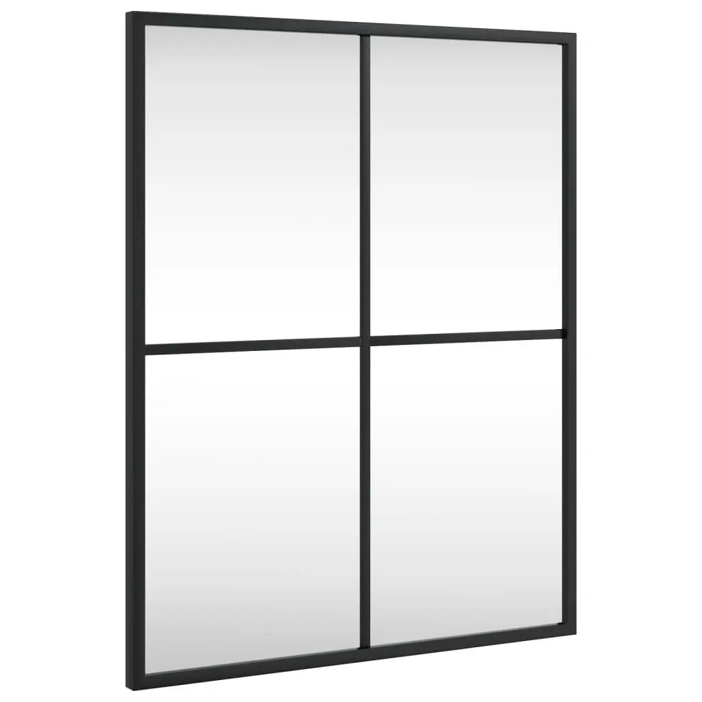 Black Rectangle Wall Mirror 40x50 cm with Durable Frame