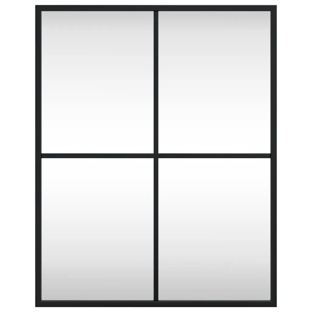 Black Rectangle Wall Mirror 40x50 cm with Durable Frame