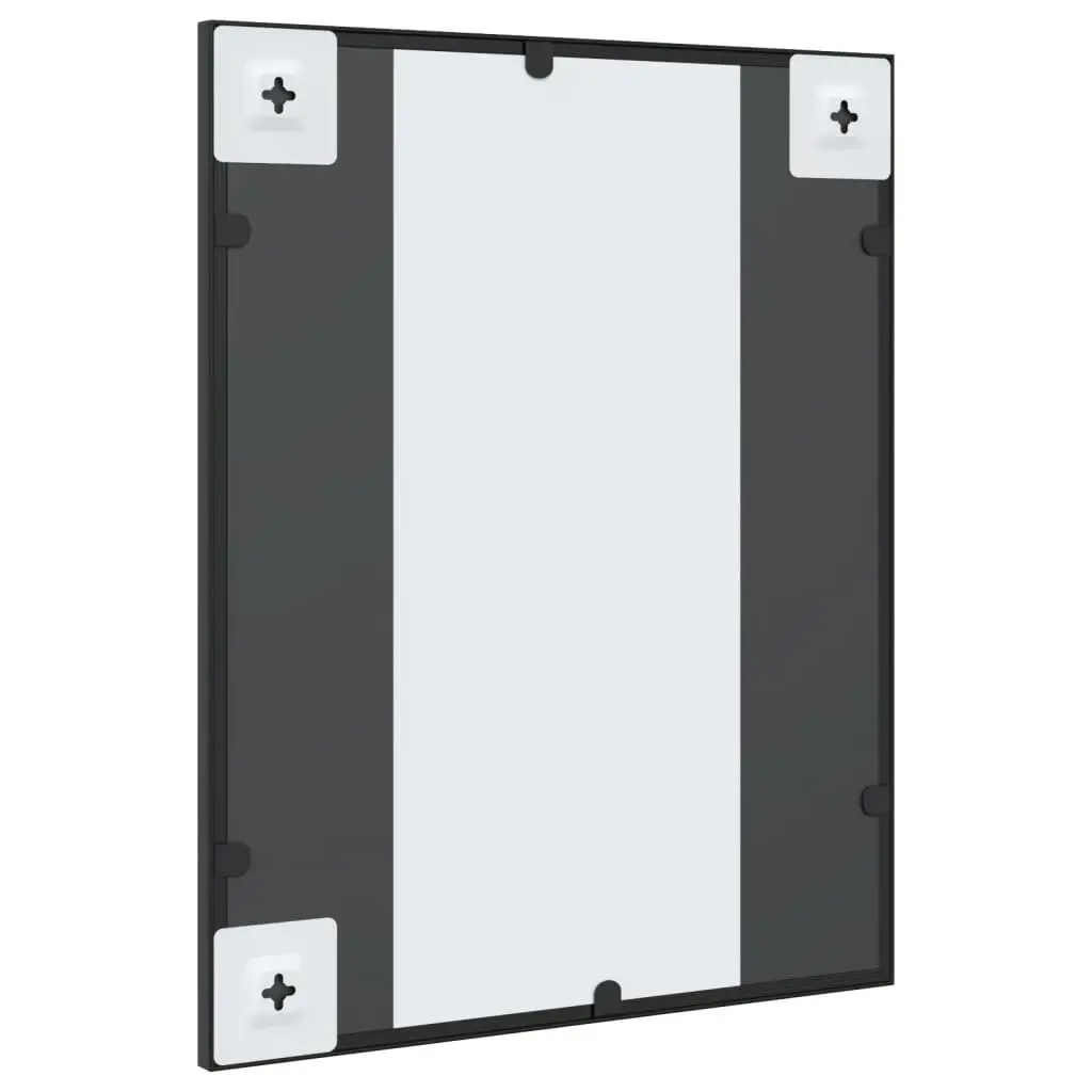 Black Rectangle Wall Mirror 40x50 cm with Durable Frame