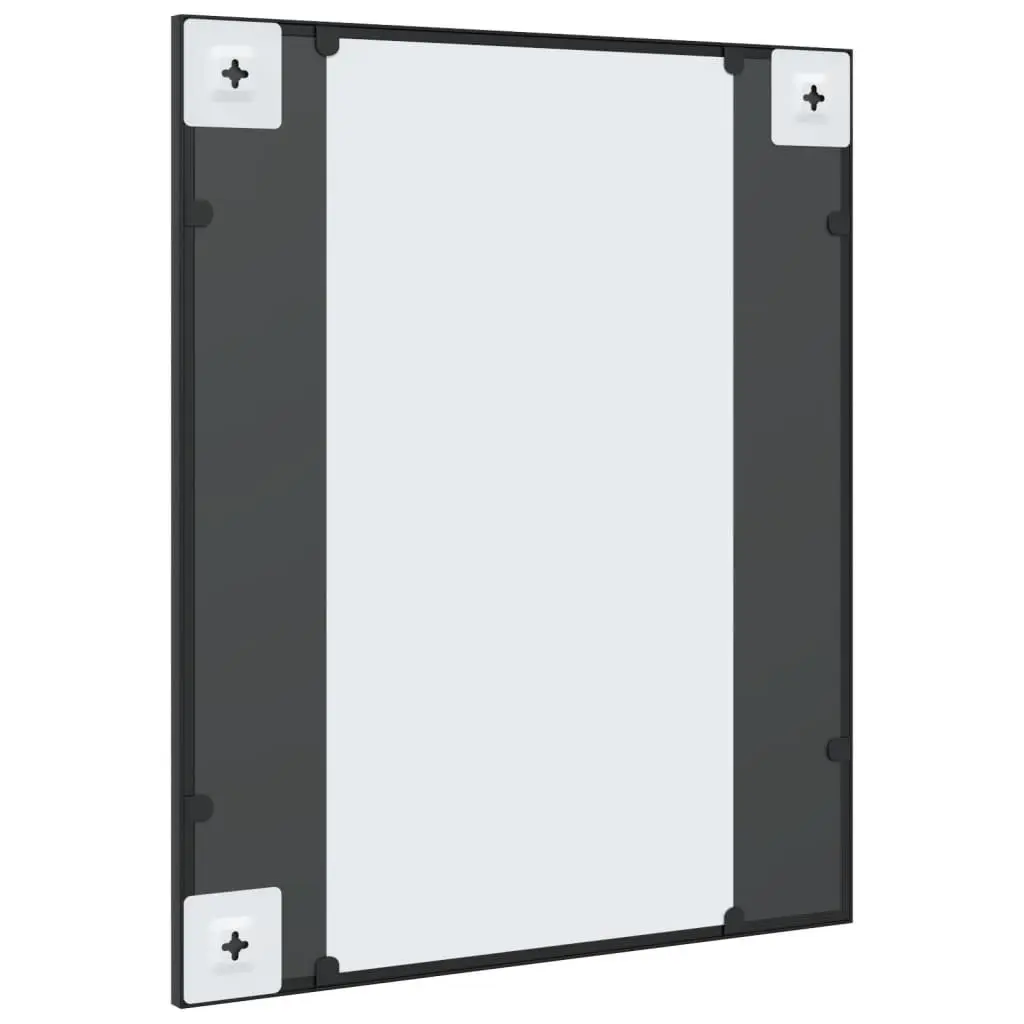 Wall Mirror Rectangle Black 50x60cm Hanging Home Decor Minimalist Design