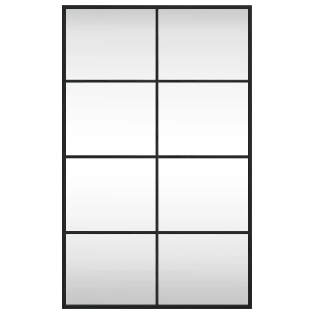 Wall Mirror Iron Frame 50x80 cm Black Minimalist Home Decor