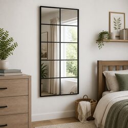 Stylish Black Rectangle Wall Mirror 50x100 cm