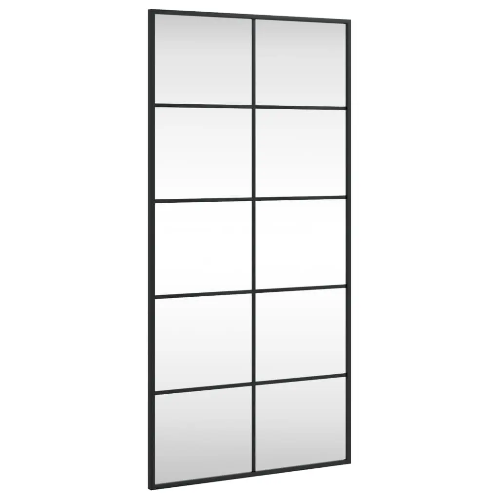 Black Rectangle Wall Mirror 50x100 cm