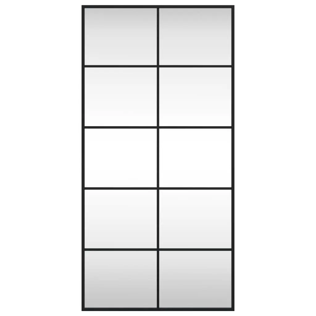 Black Rectangle Wall Mirror 50x100 cm