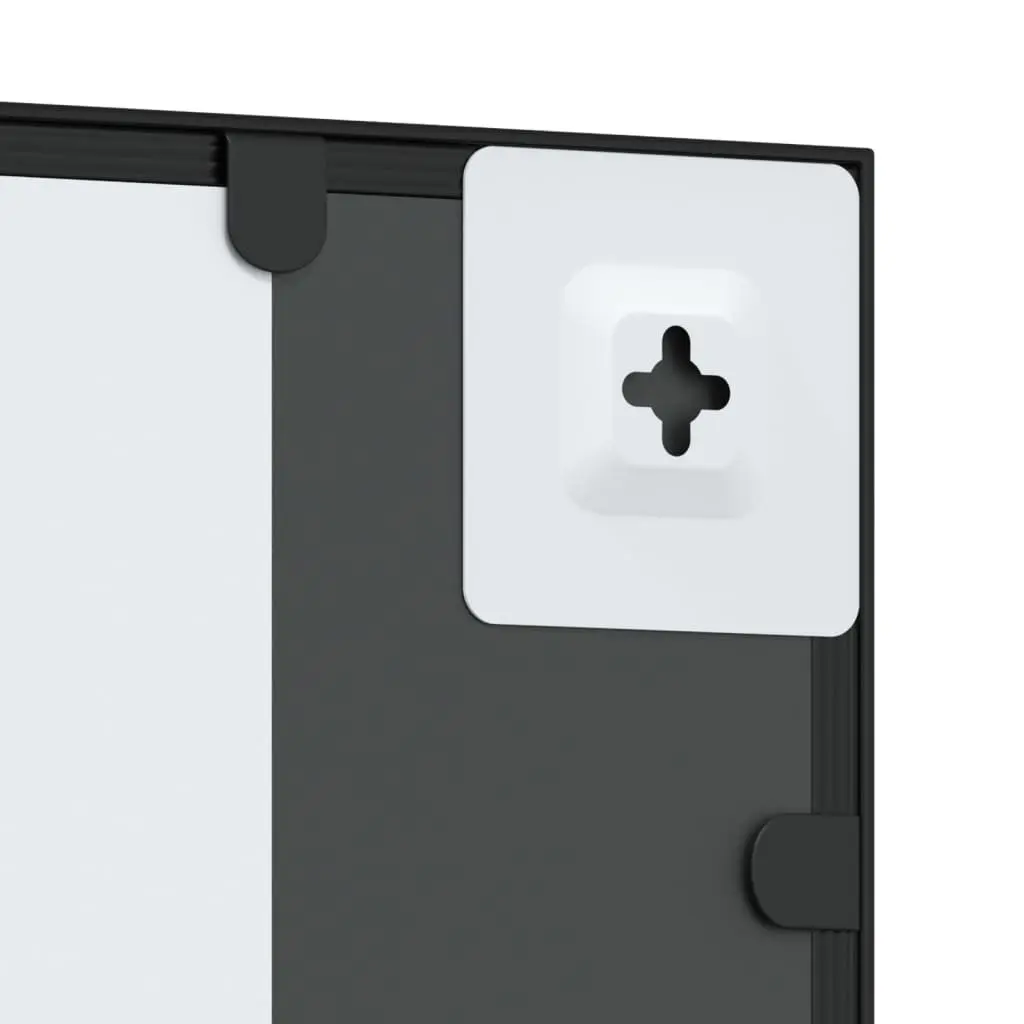 Black Rectangle Wall Mirror 50x100 cm