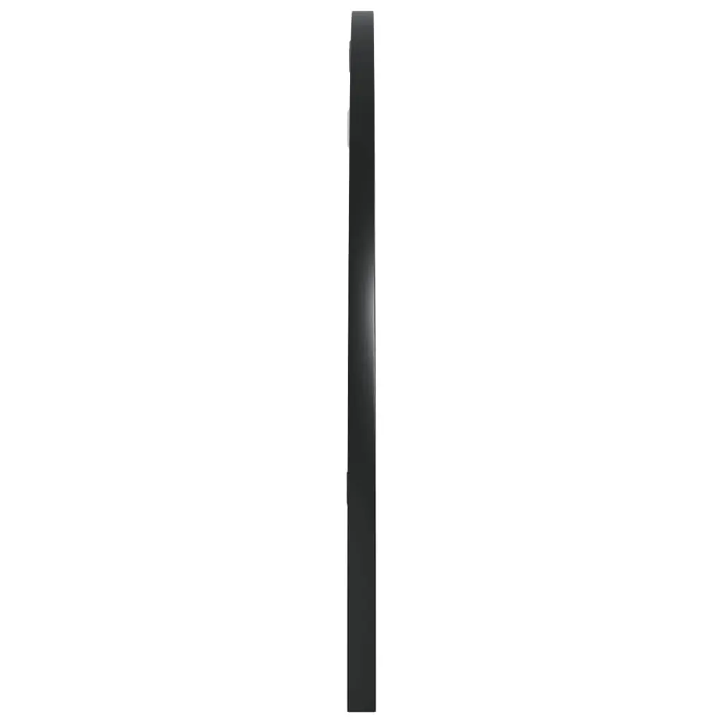 Black Arch Iron Frame Wall Mirror 80x40 cm