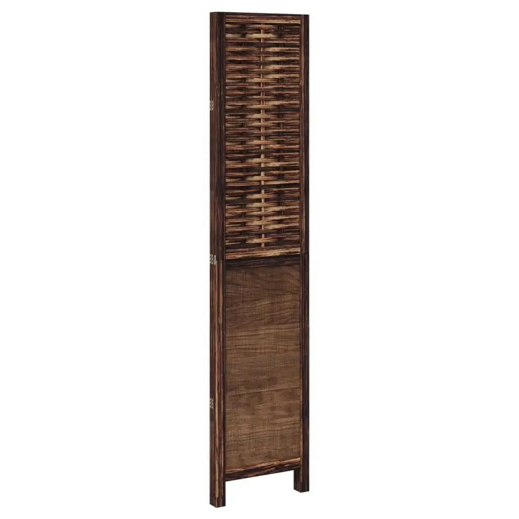 Dark Brown 3-Panel Room Divider Folding Screen