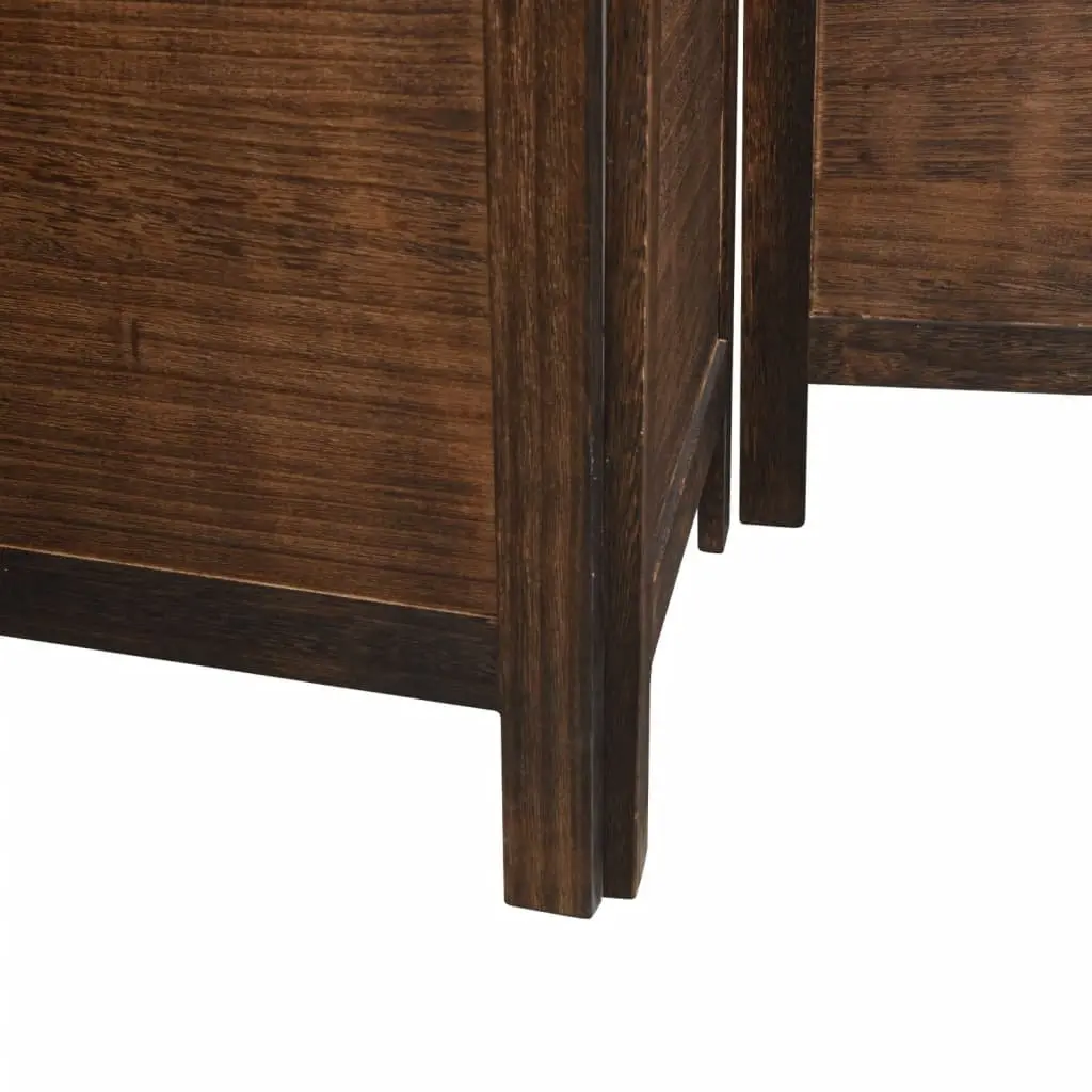 Solid Wood Room Divider with 6 Folding Panels